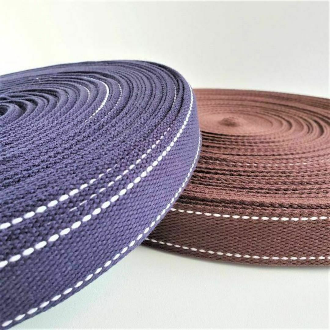 アクリルテープ ステッチ 紐 30mm巾 ブラウン 10m 延長可 手芸 ハンドメイドの素材/材料(各種パーツ)の商品写真