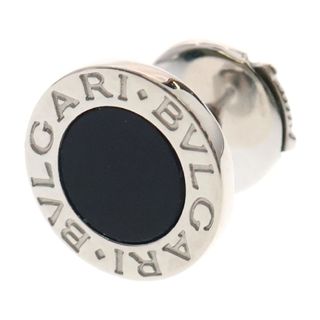 ブルガリ(BVLGARI)のBVLGARI ブルガリ 18KWG シングルイヤリング ピアス オニキス ホワイトゴールド シルバー/ブラック(ピアス(片耳用))