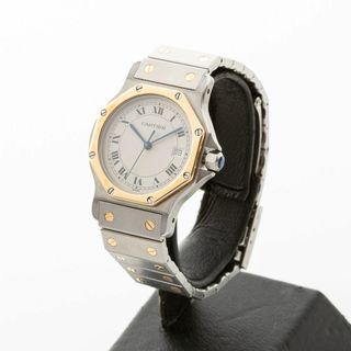 カルティエ(Cartier)の【美品】カルティエ Cartier レディース腕時計 サントスオクタゴン MM 187902 19576(腕時計)