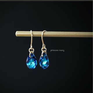 再販》バミューダブルー♡9mm雫ピアス