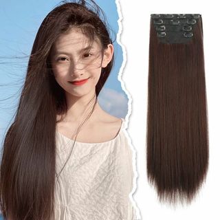 Peacoco 襟足ウィッグ 4枚セット 40/50/60ｃｍ クリップ式 エク(その他)