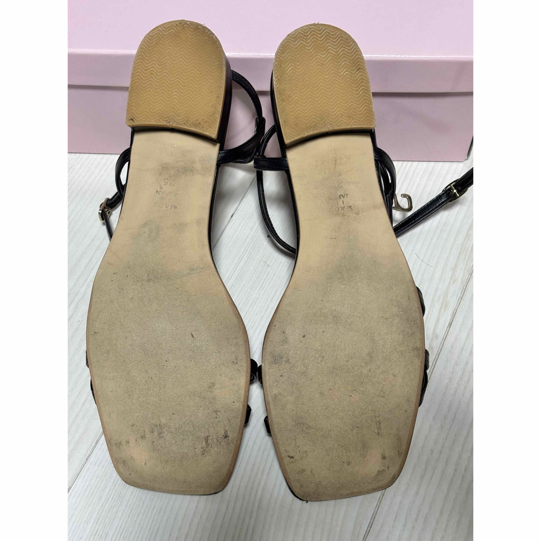 DIANA - 【美品】ダイアナ ストラップサンダル ブラック 25㎝の