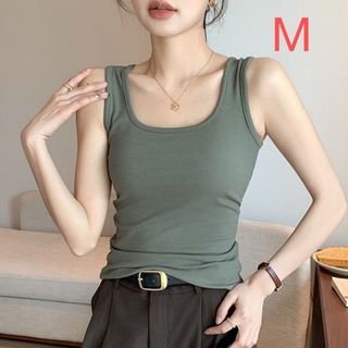 タンクトップ　キャミソール　　ノースリーブ　トップス　肌着 脇隠し インナー　(タンクトップ)