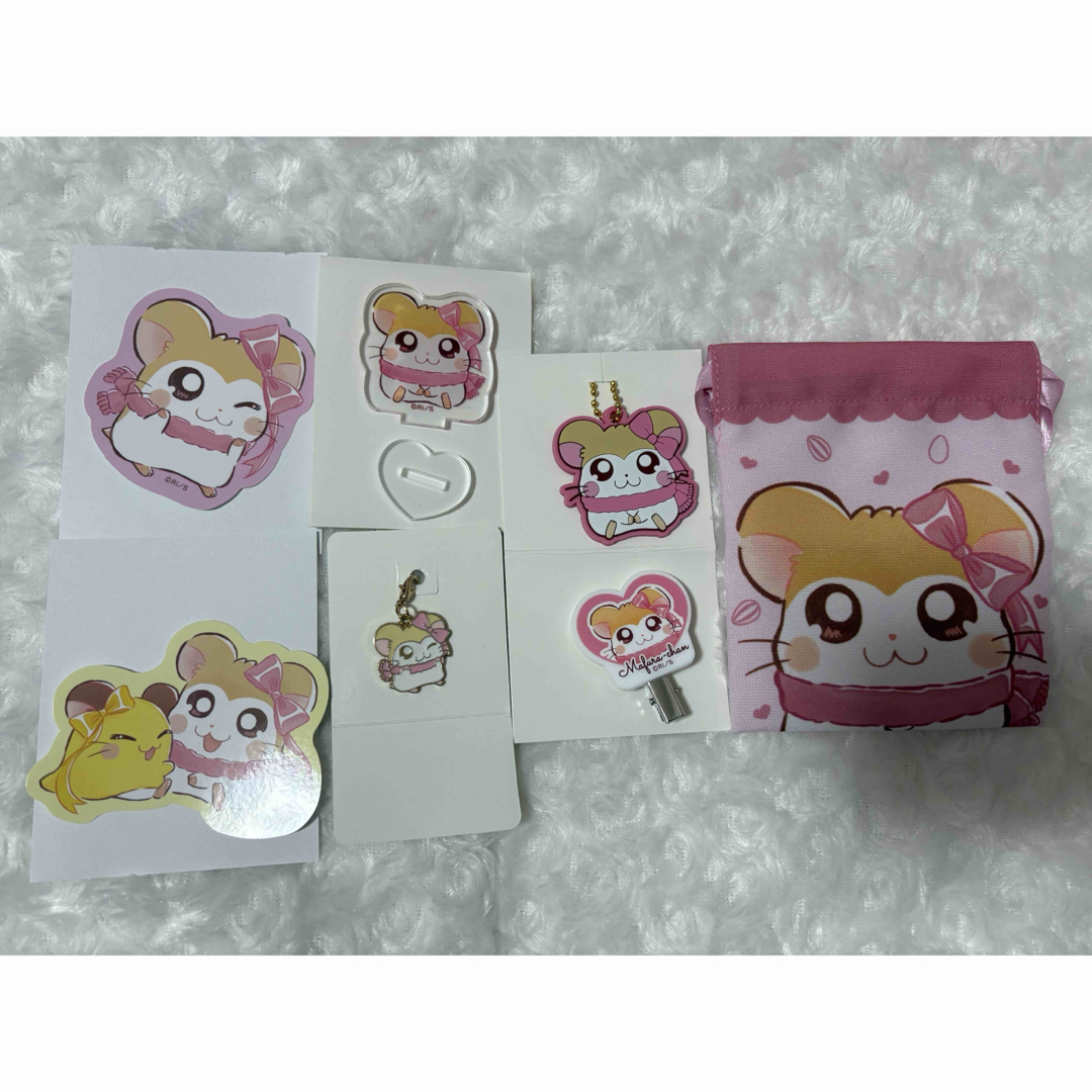 ハム太郎 マフラーちゃん プチ巾着 ステッカー キーホルダー エンタメ/ホビーのおもちゃ/ぬいぐるみ(キャラクターグッズ)の商品写真