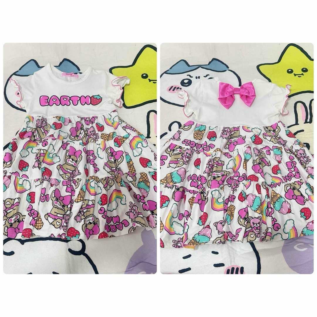 EARTHMAGIC(アースマジック)の▷総柄ワンピ120㌢◁♡*。゜ キッズ/ベビー/マタニティのキッズ服女の子用(90cm~)(ワンピース)の商品写真