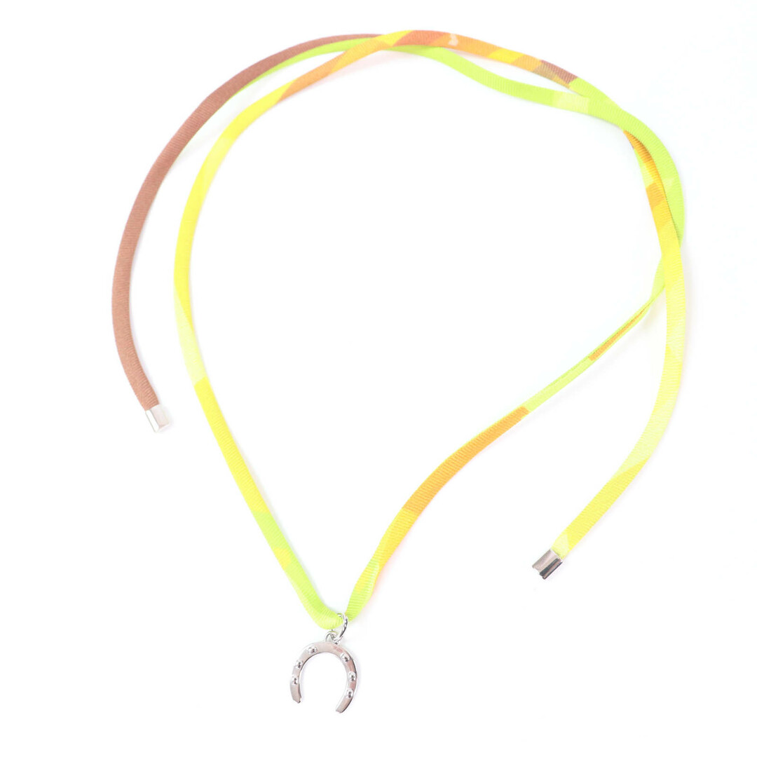 【極美品】HERMESエルメストゥールビヨンネックレス シルクチョーカー馬銜希少 HERMES - 極美品☆HERMES エルメス トゥールビヨン シルク