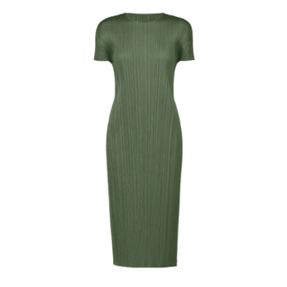 PLEATS PLEASE ISSEY MIYAKE - PLEATS PLEASE ISSEY MIYAKE 丸首半袖ワンピース