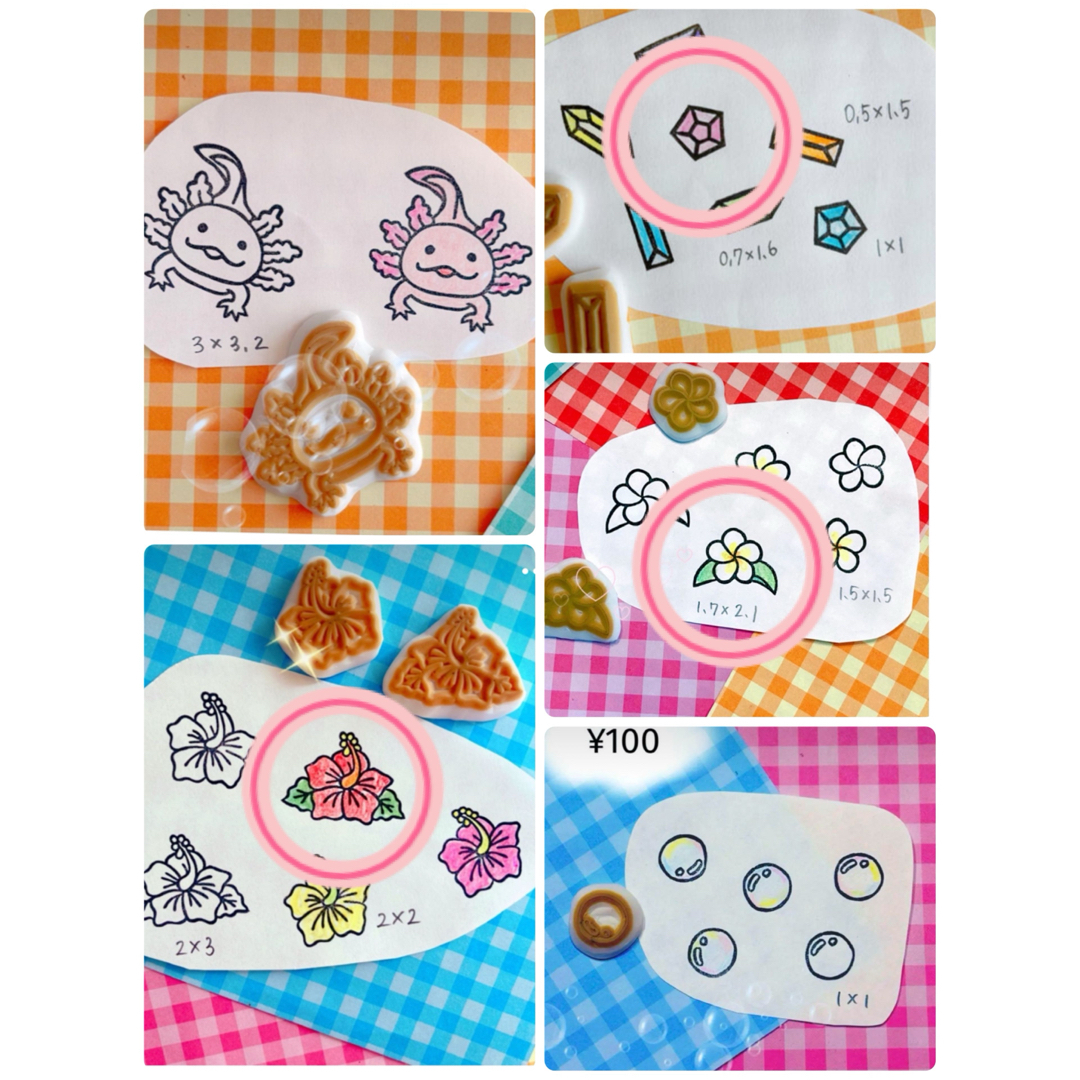 mama♡3様 専用 ハンドメイドの文具/ステーショナリー(はんこ)の商品写真