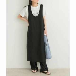 アーバンリサーチドアーズ(URBAN RESEARCH DOORS)の【BLACK】ドライタッチUネックジャンパースカート(ロングワンピース/マキシワンピース)