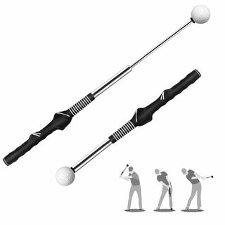 【在庫セール】Phyxiul ゴルフ練習スイング器具 矯正グリップ付き 伸縮式 