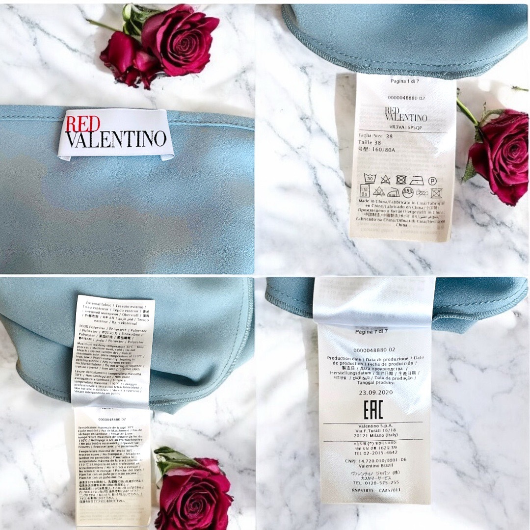 RED VALENTINO - 【美品】RED VALENTINO スリップドレス ブルー
