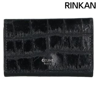 CELINE - セリーヌ クロコ型押し エンボス レザーキーケース メンズ