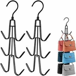 【特価商品】Lakymisy バッグ収納ハンガー 2個セット V字型 360度回