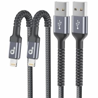 iPhone 充電1M 2本 あいふぉんライトニングケーブル MFi認証 高速充(PC周辺機器)