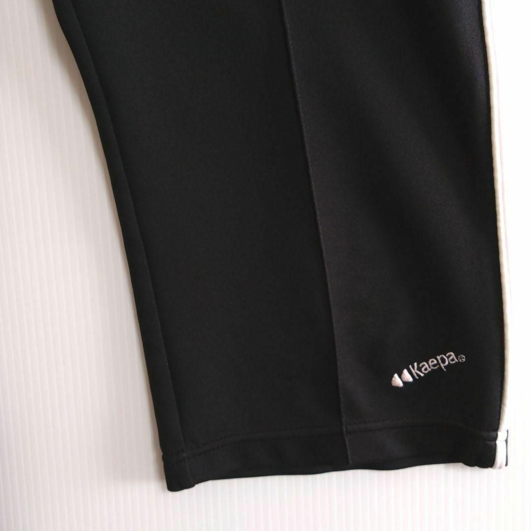 Kaepa(ケイパ)の153 Kaepa ハーフパンツ M 黒 白ライン 七分丈 ジャージ レディス レディースのパンツ(ハーフパンツ)の商品写真