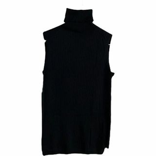 ユニクロ(UNIQLO)のUNIQLO ユニクロ タートルネック ノースリーブニット M ブラック ニット(ニット/セーター)