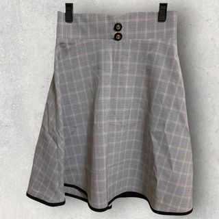 INGNI - イング グレー チェック柄 フレアスカート ハイウェスト M膝丈