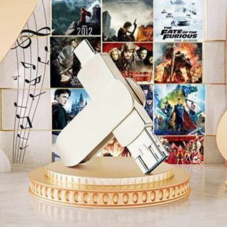 32GB USBフラッシュドライブ 360° 回転式 スマホ 画像保存 容量拡大(PC周辺機器)