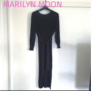 マリリンムーン(MARILYN MOON)の【未使用】マリリンムーン リブニット ロングワンピース 2way ニットドレス(ロングワンピース/マキシワンピース)