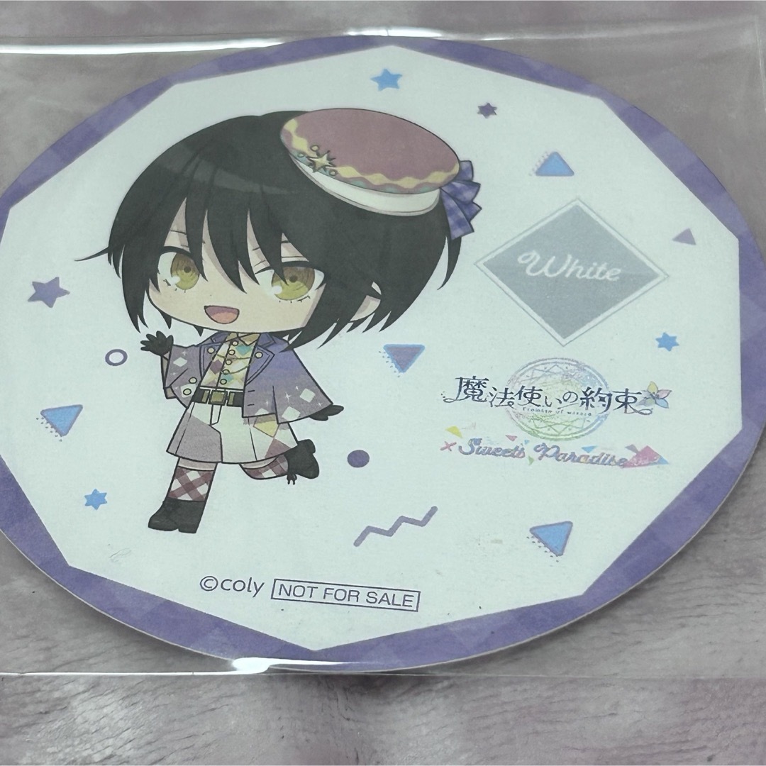 魔法使いの約束 スイパラ 特典 コースター ホワイト エンタメ/ホビーのおもちゃ/ぬいぐるみ(キャラクターグッズ)の商品写真