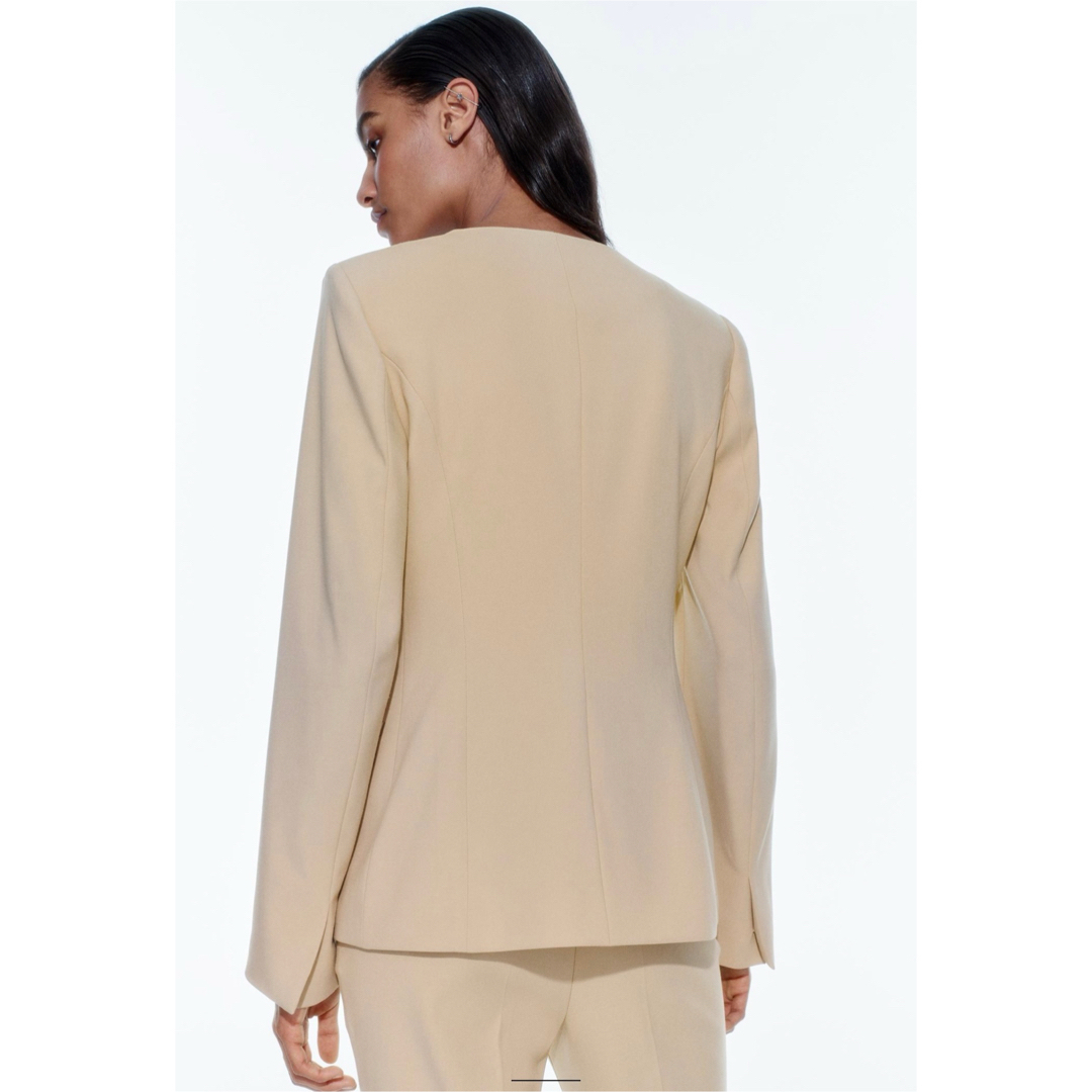 ZARA ザラ ワイドネックブレザー ZARA - ZARA ザラ ワイドネックブレザーの通販 by yon shop