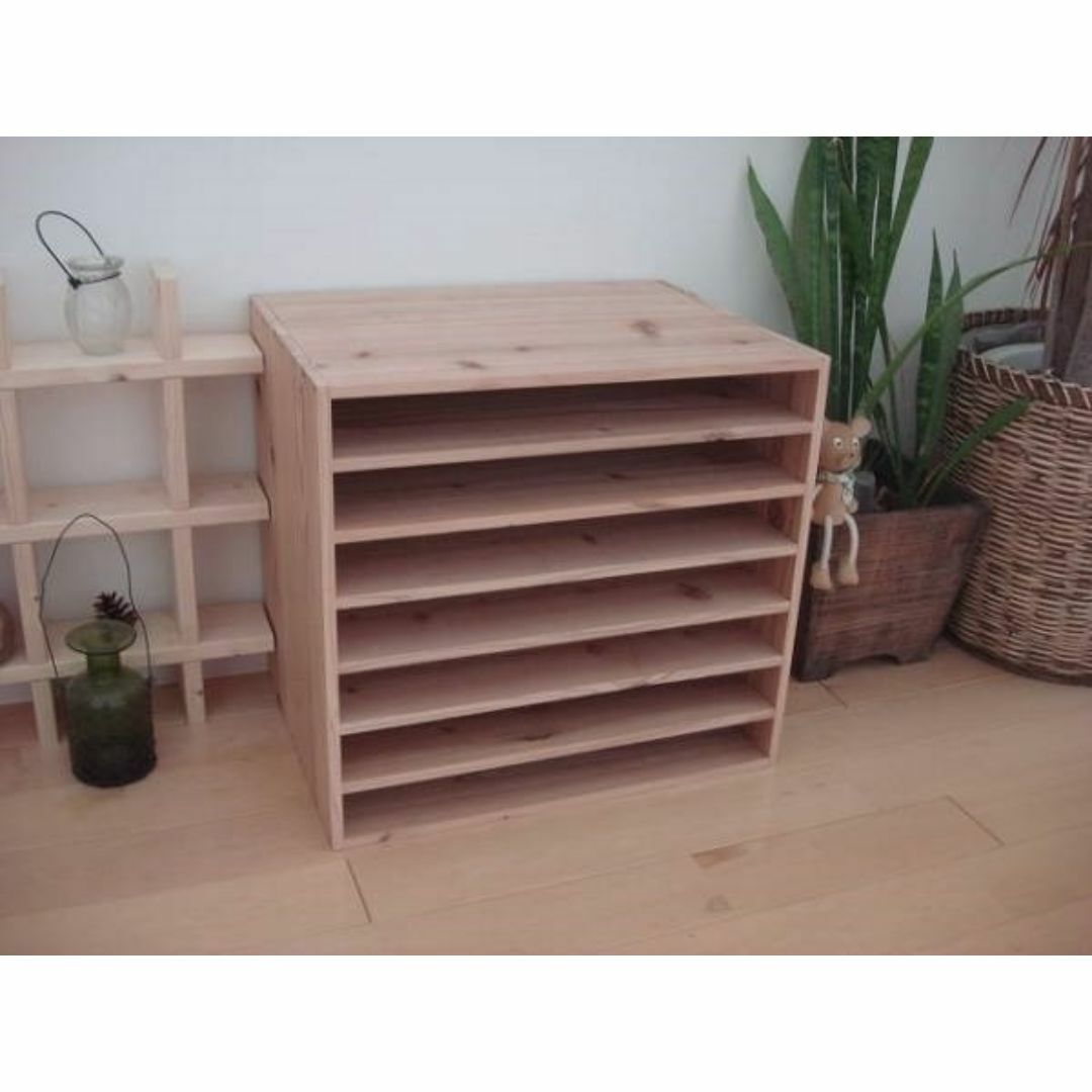 さくら様専用★送料無料★B4木製5段書類棚×3個 インテリア/住まい/日用品の収納家具(リビング収納)の商品写真