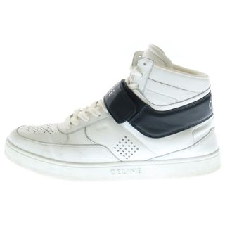 セリーヌ(CELINE)のCELINE セリーヌ ベイクロハイカットスニーカー シューズ ホワイト×ブラック 43(スニーカー)
