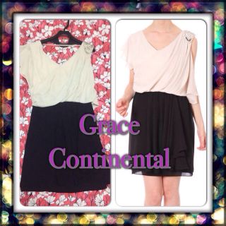 グレースコンチネンタル(GRACE CONTINENTAL)の♡grace♡肩ビジューアシメドレス♡(ひざ丈ワンピース)