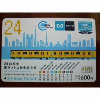 東京メトロ24時間券9枚　有効期限；2025年7月17日(鉄道乗車券)