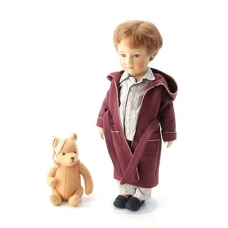 R.John Wright Dolls R.ジョンライトドールス 500体限定 ベッドタイム クリストファーロビン＆プー Christopher Robin & Pooh ドール テディベア  おもちゃ・玩具 ベージュ【中古】