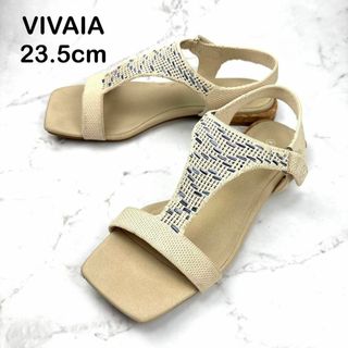 【美品】VIVAIA ビバイア Tストラップ サンダル 23.5 コルク(サンダル)