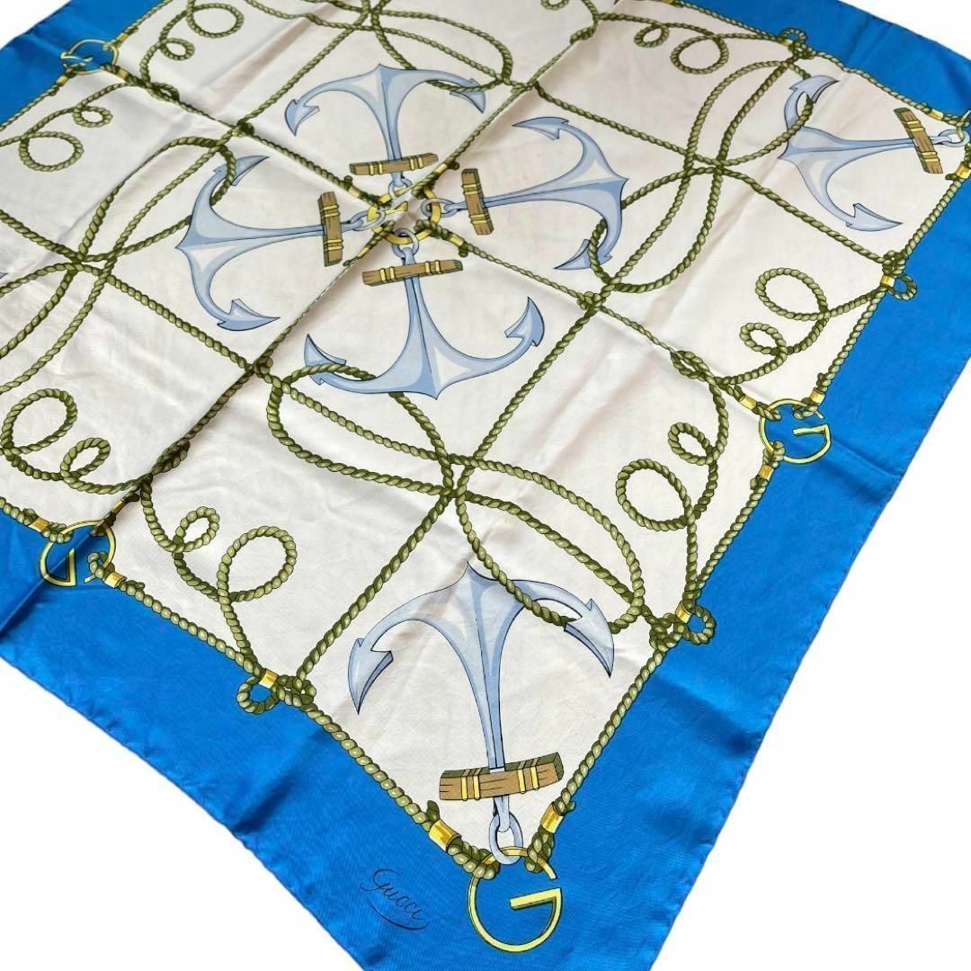 GUCCI - GUCCI グッチ スカーフ いかり ロープ柄の通販 by