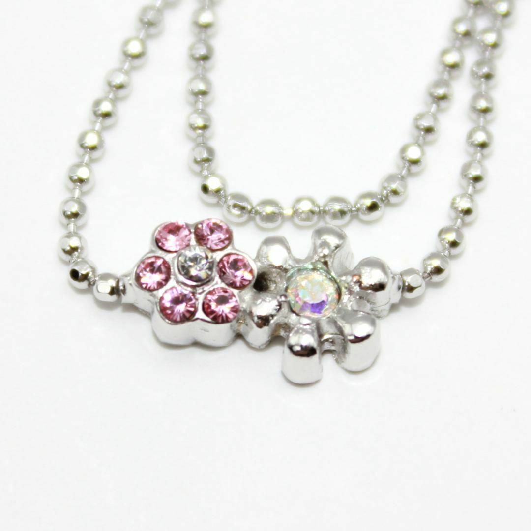 Courreges(クレージュ)の美品 Courreges クレージュ フラワー ストーン シルバー ブレスレット レディースのアクセサリー(ブレスレット/バングル)の商品写真