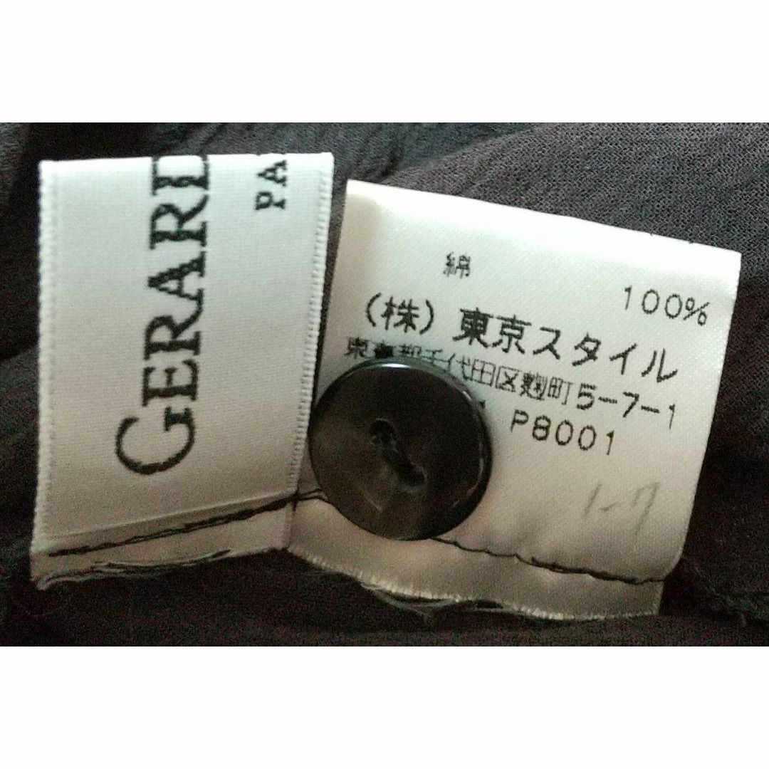 【GERARD DAREL 】ダークグレー 半袖　オープンカラーシャツ　11号 レディースのトップス(シャツ/ブラウス(半袖/袖なし))の商品写真