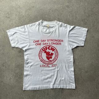 スクリーンスターズ(SCREEN STARS)の80s スクリーンスターズ tシャツ USA製 ホワイト M プロテスト系(Tシャツ/カットソー(半袖/袖なし))