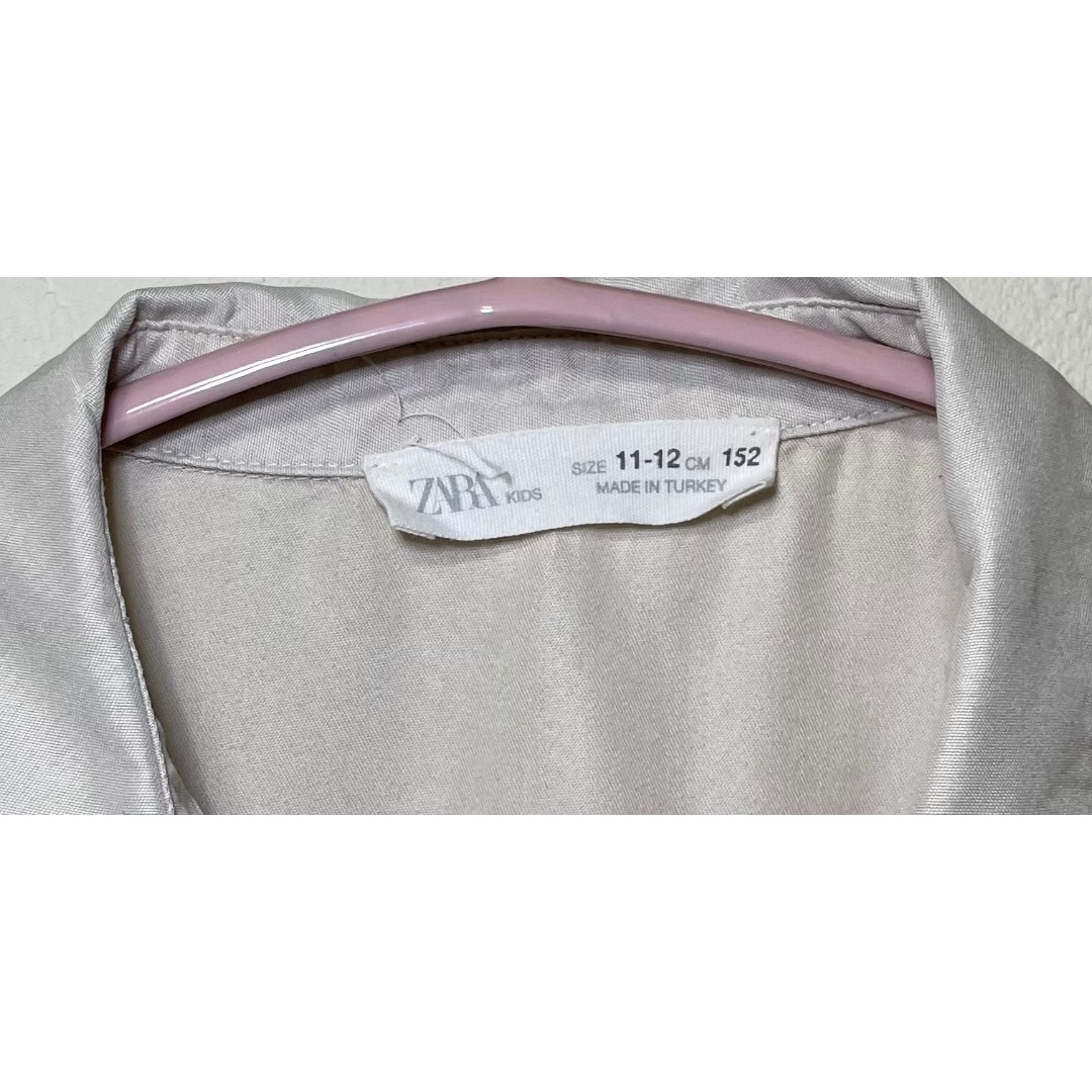 ZARA KIDS(ザラキッズ)のZARA KIDS 半袖 ノット シャツ ブラウス 150 152 キッズ/ベビー/マタニティのキッズ服女の子用(90cm~)(ブラウス)の商品写真
