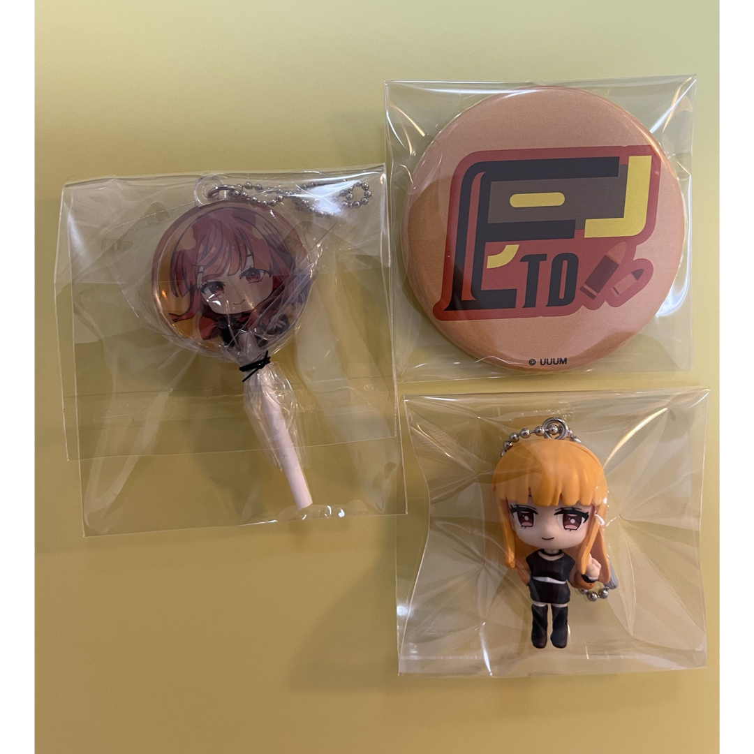 カラフルピーチ えと なまえ缶バッジ キャンディキーホルダー フィギュアセット エンタメ/ホビーのおもちゃ/ぬいぐるみ(キャラクターグッズ)の商品写真
