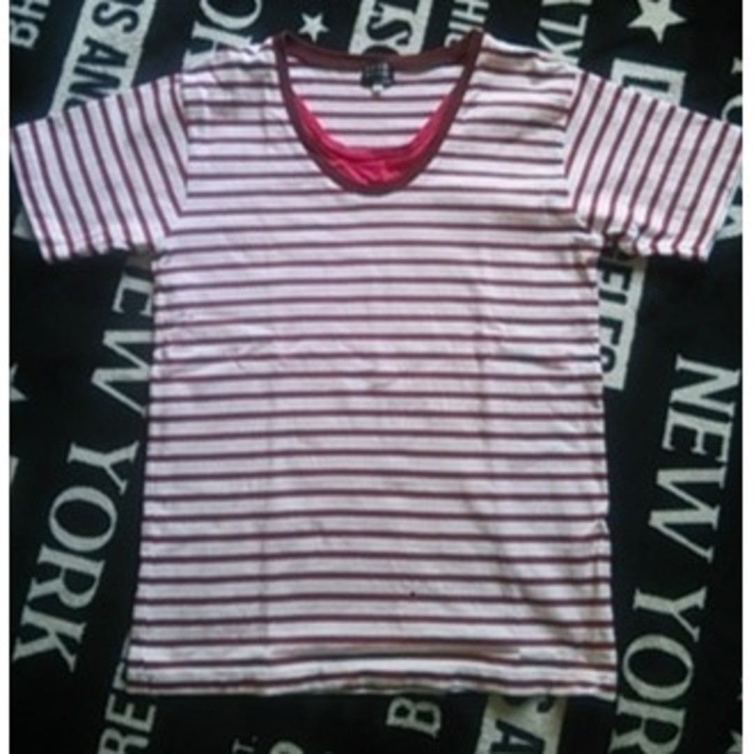 赤 ボーダー Tシャツ メンズのトップス(Tシャツ/カットソー(半袖/袖なし))の商品写真