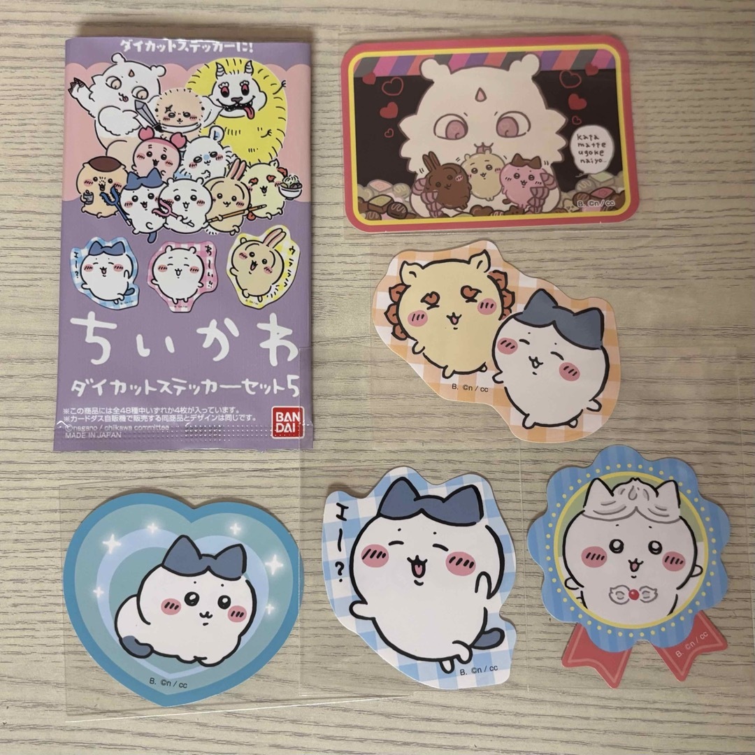 ちいかわ(チイカワ)のちいかわ ダイカットステッカー5 ハチワレ うさぎ あのこ シーサー エンタメ/ホビーのおもちゃ/ぬいぐるみ(キャラクターグッズ)の商品写真