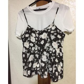 グレイル(GRL)の花柄♡キャミ&Tシャツセット(Tシャツ(半袖/袖なし))