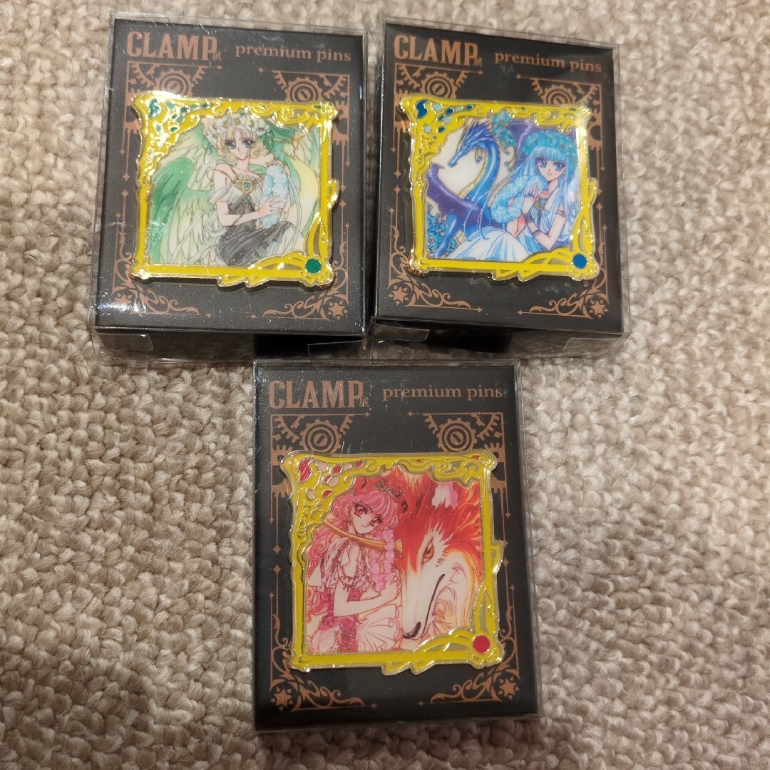 CLAMP展 魔法騎士レイアースプレミアム ピンズ 獅堂 光龍崎 エンタメ/ホビーのおもちゃ/ぬいぐるみ(キャラクターグッズ)の商品写真