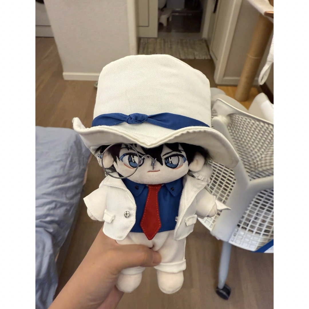 名探偵コナン(メイタンテイコナン)の【限定1点】名探偵コナン 怪盗キッド 20cm 着せ替えぬいぐるみ《衣装セット》 エンタメ/ホビーのおもちゃ/ぬいぐるみ(ぬいぐるみ)の商品写真