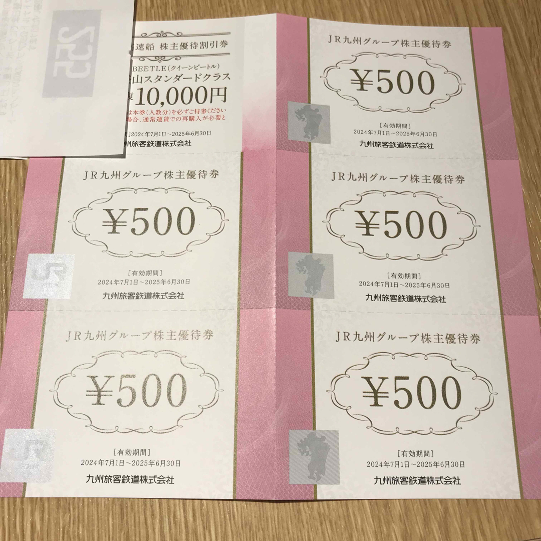 JR九州 株主優待 2500円分 チケットの優待券/割引券(その他)の商品写真
