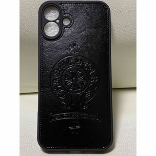 iphone16スマホケース 人気のホースシュー＆クロス 【ブラック】 (その他)