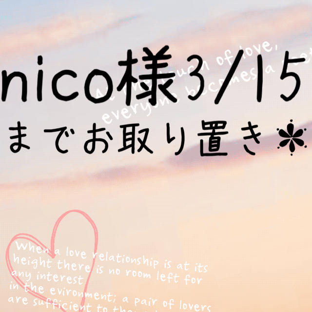 nico様3/15までお取り置き＊