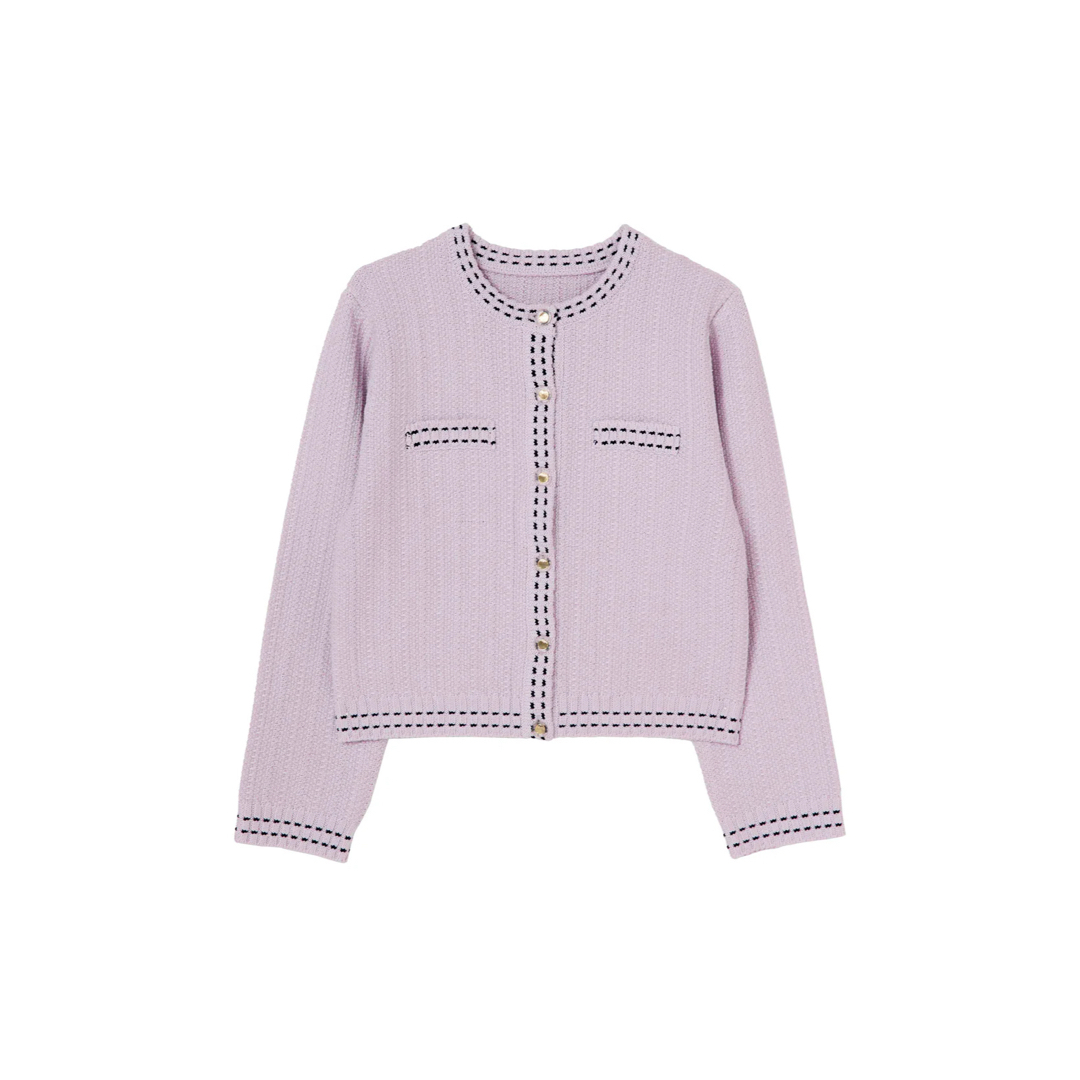 Her lip to(ハーリップトゥ)のherlipto cotton jacquard cardigan レディースのトップス(カーディガン)の商品写真