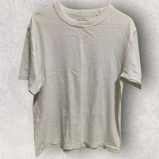 ✨美品中古✨アイボリー コットン クルーネック Tシャツ M 白 ホワイト(Tシャツ(半袖/袖なし))