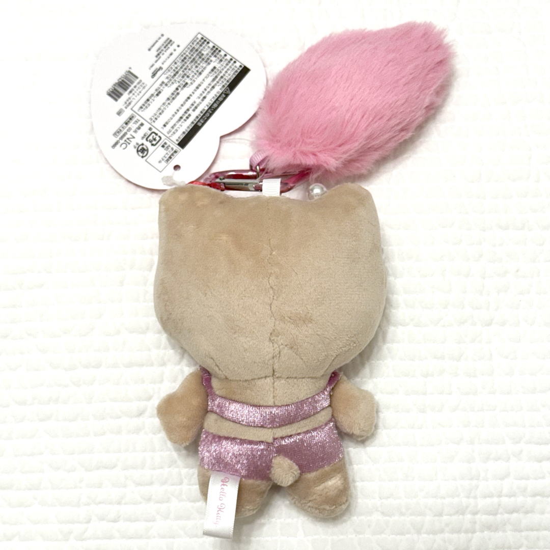 ハローキティ日焼けキティマスコットキーホルダーぬいぐるみGOGOギャルしっぽ付き エンタメ/ホビーのおもちゃ/ぬいぐるみ(キャラクターグッズ)の商品写真