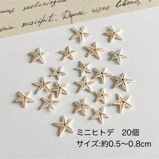 ☆ ミニヒトデ極小サイズ20個　☆レジン　ハーバリウム　海素材(各種パーツ)