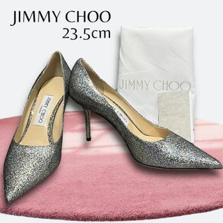 ジミーチュウ(JIMMY CHOO)のジミーチュウ グリッター パンプス ハイヒール ブライダル 結婚式 シルバー(ハイヒール/パンプス)